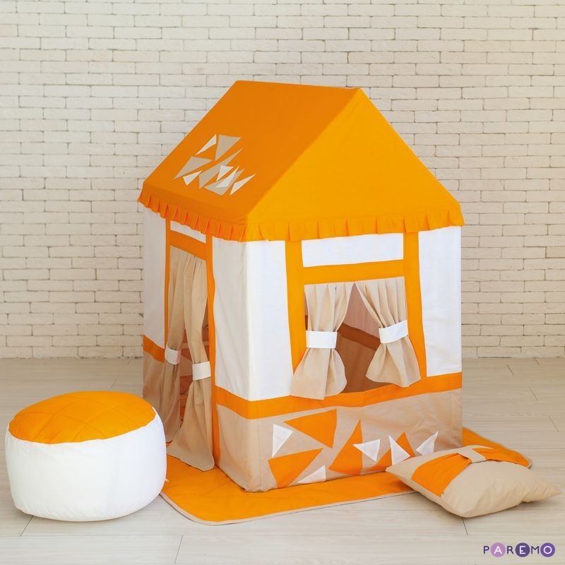 Текстильный домик-палатка с пуфиком для девочек и мальчиков - Замок Сомерсет  